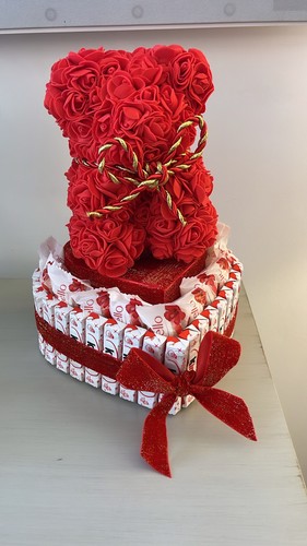Chocolate teddy hamper with - teddy,