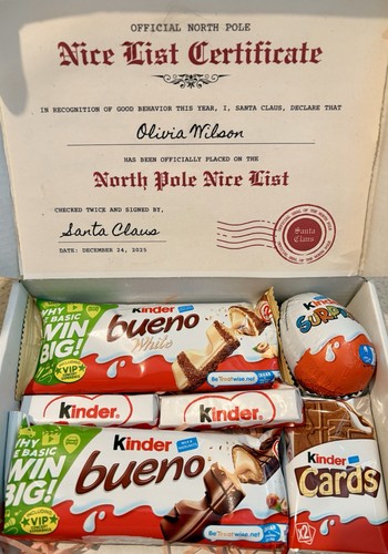 Kinder chocolate gift hamper - kinder,